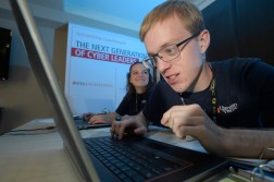 student at laptop