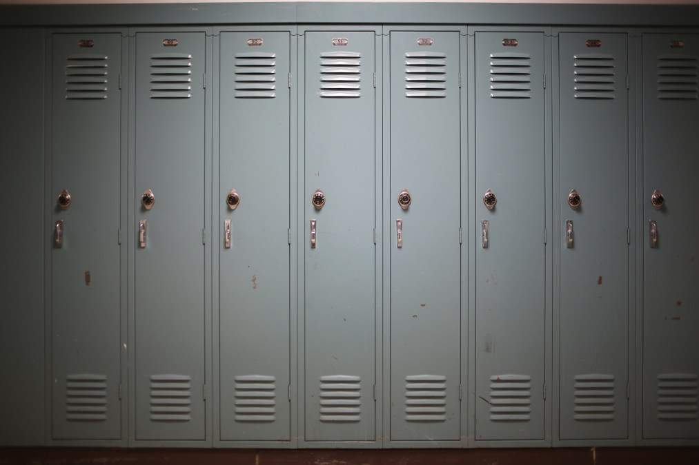 gray lockers