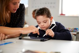 boy using tablet