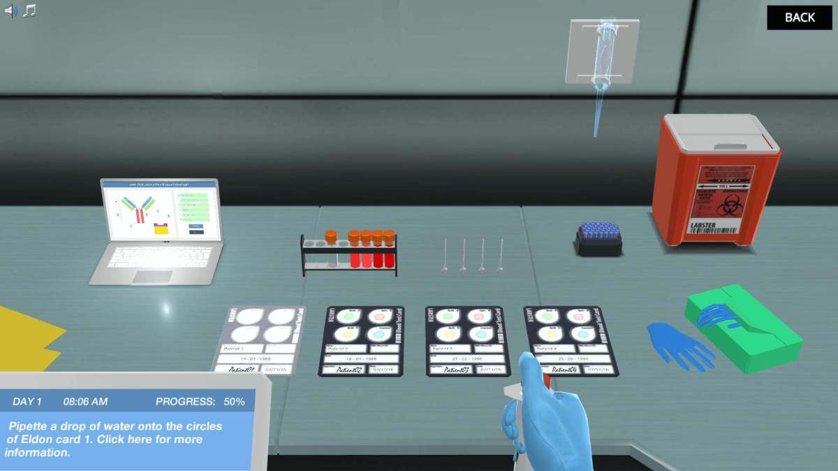 simulated lab