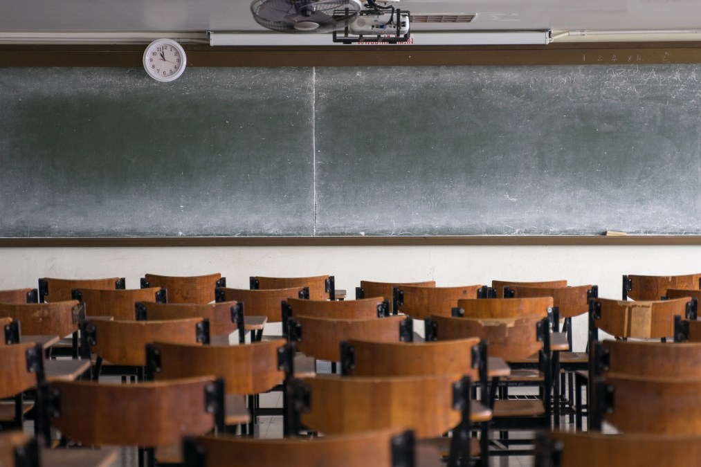 Empty classroom