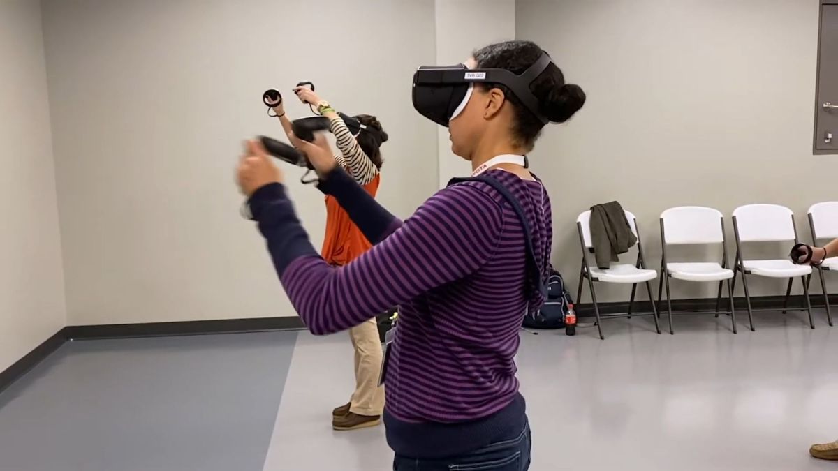 Students using VR