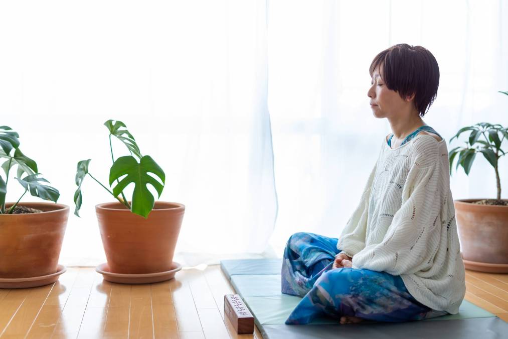 woman meditating